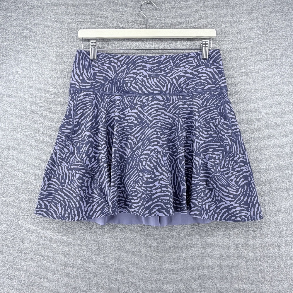 Athleta Ace Printed 15.5 Tennis Skort Women Size Medium Purple Geometric